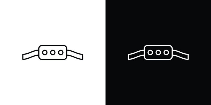 Smartband icon in black. flat graphic vector icon