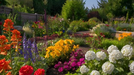 / Bright Flower Garden with Contemporary