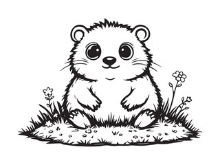 Mole Minimal Outline Vector