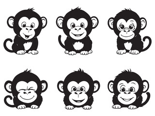 Monkey Vector Drawing
