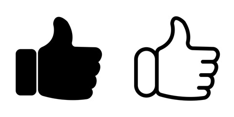 Two Like Buttons – Flat Vector Icons for Social Media and User Feedback, EPS-10