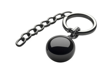 A gleaming metal ball and chain symbolize a burden or restriction a heavy weight to carry in a on transparent background