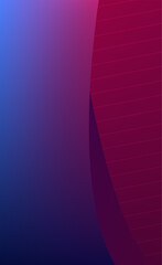 Purple blue and pink color contrast with curve lines effect background