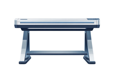 A futuristic printing machine awaiting important documents to scan representing innovation and on transparent background