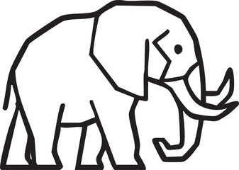Geometric elephant icon