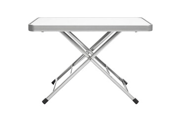A clean modern folding table ready to serve a light meal or display treasured items isolated on transparent background