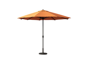 Obraz premium A bright terracotta patio umbrella providing cool shade for a summer day s outdoor leisure on transparent background