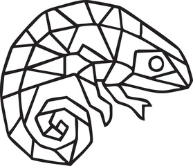 Geometric chameleon icon © KEI KATA