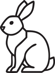 Geometric rabbit icon