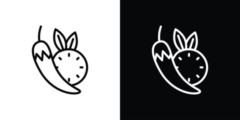 Obraz premium Spices icon in black. flat graphic vector icon
