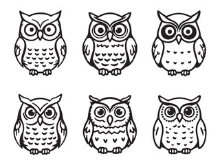 Owl Bird Line Drawing