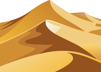 vector illustration of a Sand dune