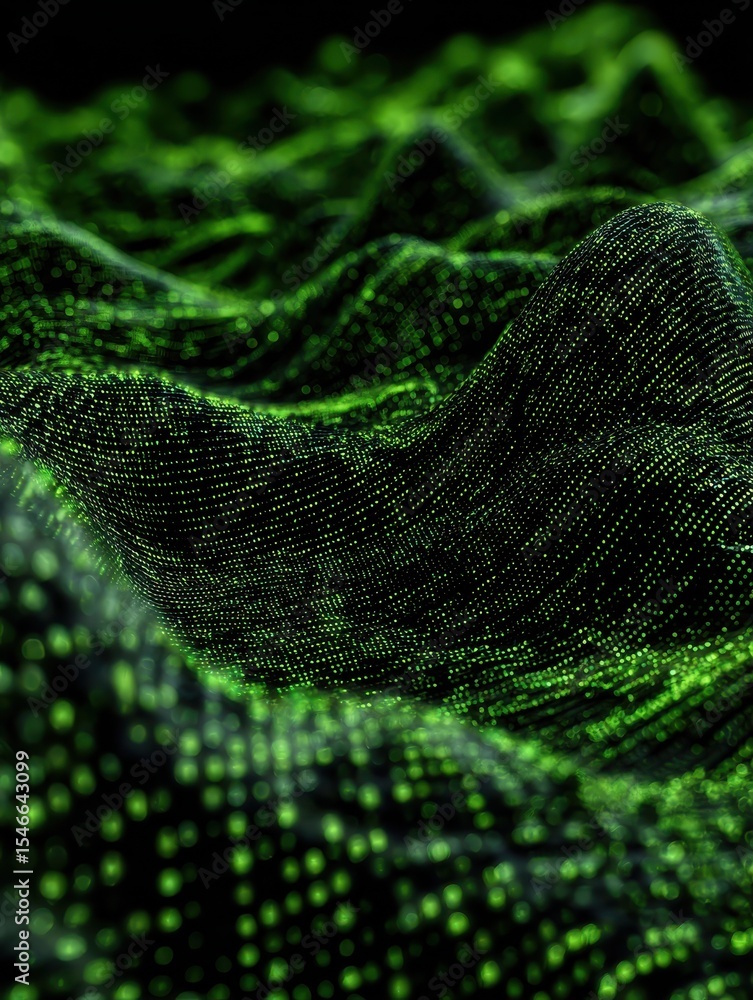 Poster abstract green technology background - generative ai