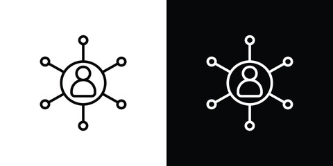 Obraz premium Stakeholders icon in black. flat graphic vector icon