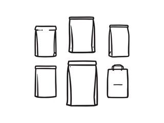 Paper Pouch Minimalist Sketch