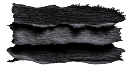 Abstract Black Texture Ripped Paper Background Design, transparent background