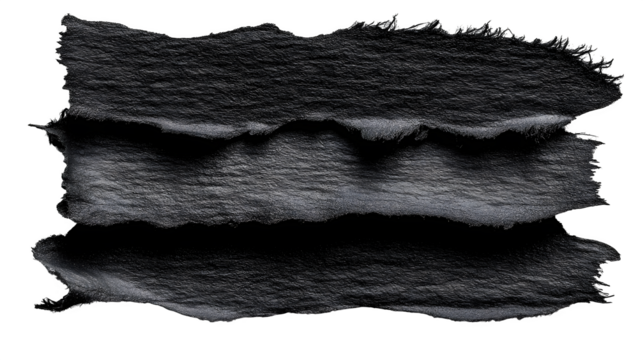 Abstract Black Texture Ripped Paper Background Design, transparent background