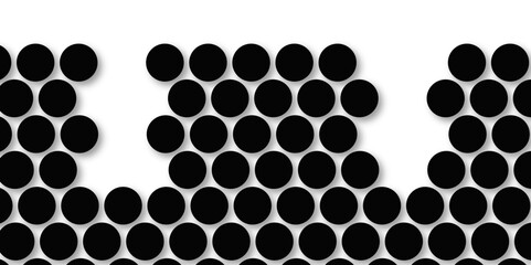 Black tiles wall. round marble textures, ball tiles. Top view pavement circle block black texture with seamless patterns floor background. Air Bubble wrap texture background. Textured Background.