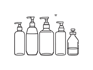 Clean pump bottle drawing