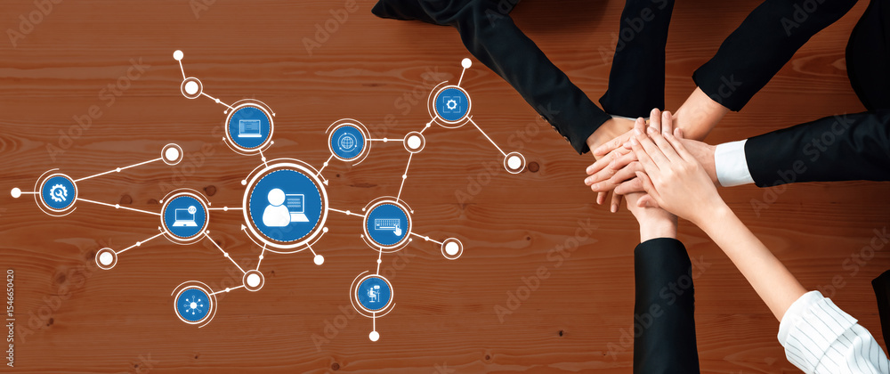 Aufkleber this image captures the essence of teamwork and collaboration in a business environment with diverse