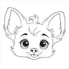 Cute Puppy Face Coloring Page Printable