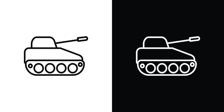 Tank icon in black. flat graphic vector icon