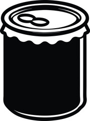 A can of soup type canned goods icon vector illustration