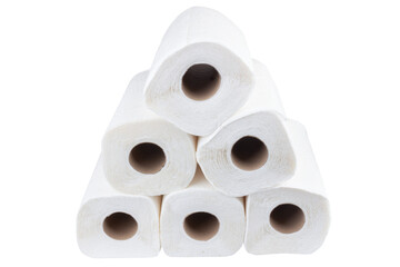 Pyramid tissue paper on white pure fresh