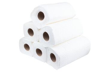 Pyramid tissue paper on white pure fresh