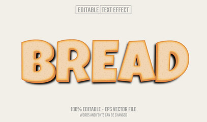 bread editable text effect