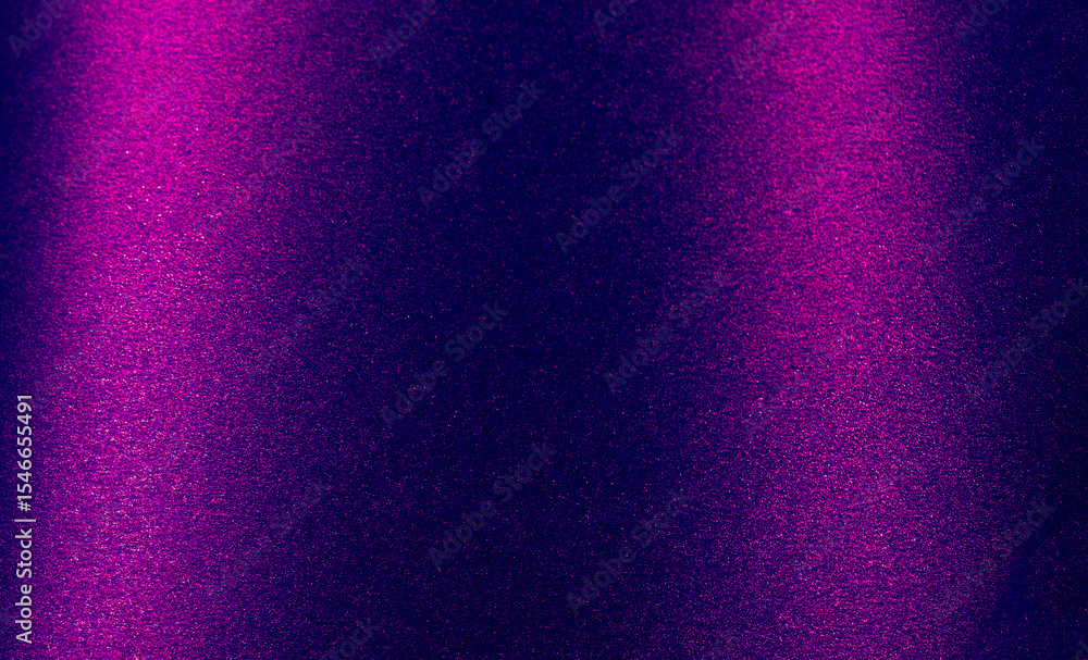 Poster Abstract background with gradient noise and grain effect. Black paper texture with glossy violet,