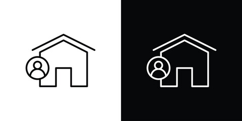 Tenant icon in black. flat graphic vector icon