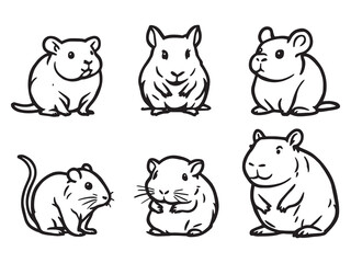 Rodent Line Art Drawing