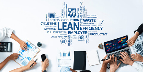 Engaging workshop showcasing practical lean management techniques, fostering collaboration among...