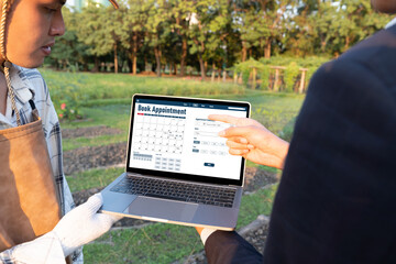 Online applointment booking calendar for brisk regristration on the internet website