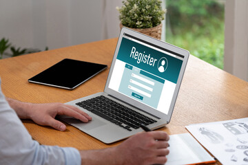 Online registration form for brisk form filling on the internet website