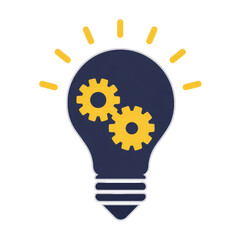 light bulb with gears Creative light bulb design with gears inside.