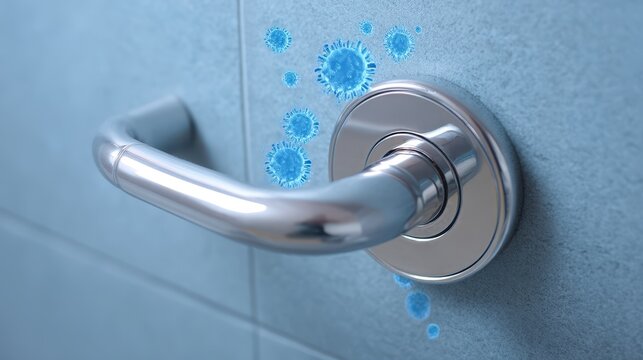 Bathroom Germs  Cleanliness and Hygiene on Toilet Handles