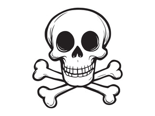 Skull and Crossbones Icon Art