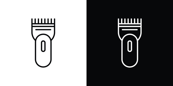 Trimmer icon in black. flat graphic vector icon