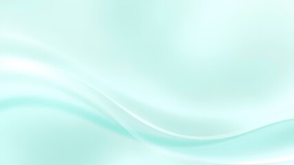 Obraz premium Abstract Aquamarine Smooth Wavy Silk Fabric Texture Background Design turquoise light blue