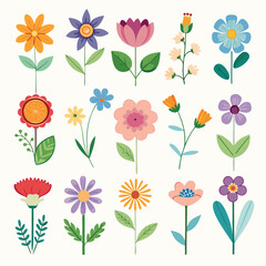 Outline Flower Collection – Vintage Botanical Line Drawing Set

