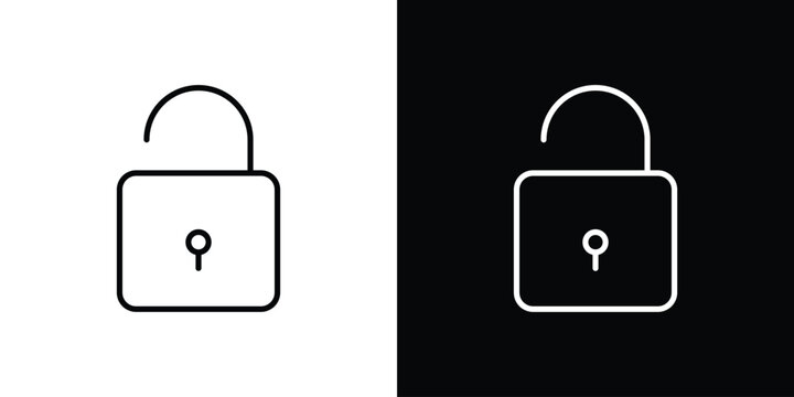 Unblocked icon in black. flat graphic vector icon
