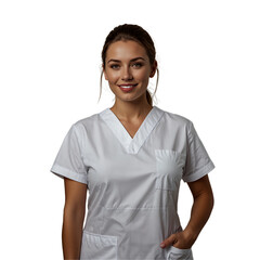 female nurse isolated on a white background