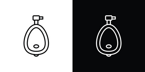 Obraz premium Urinal icon in black. flat graphic vector icon