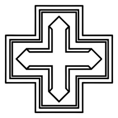 Obraz premium vector cross on black