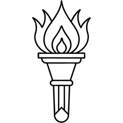 set of burning candles in a vase