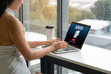 Online survey form for modish digital information collection on the internet network