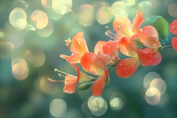 Flowers in radiant sunlight