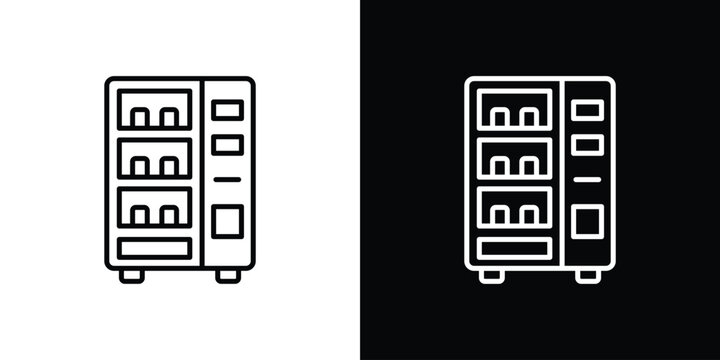 Vending machine icon in black. flat graphic vector icon
